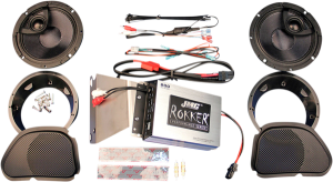 Jmc Rokker® 200w 2-channel Amplifier And Speaker Kit Black, Silver