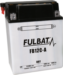 Fulbat FB12C-A száraz motorkerékpár-akkumulátor, 12 V, 12,6 Ah, 155 A – elektrolittal együtt