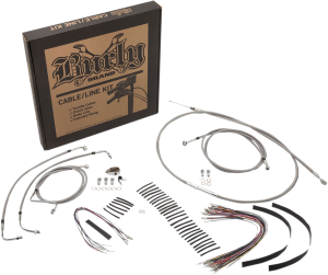 Complete Stainless Braided Handlebar Cable/brake Line Kit Silver, 1, nordicamoto.ro