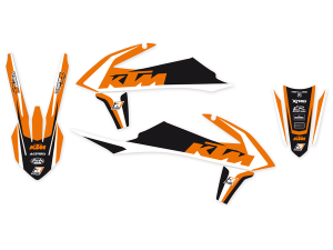 Graphics Kit With Seat Cover Black, Orange, 1, nordicamoto.ro