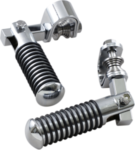 Clamp Mount Footpegs Silver
