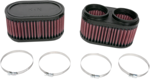 Clamp-on Air Filter Black, Red, 1, nordicamoto.ro