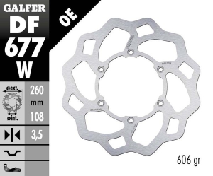 GAS GAS EC 125/450 Galfer rögzített első féklemez, nordicamoto.ro