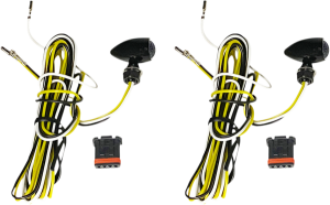 Micro Bullet Dual Color Led Turn Signals Black