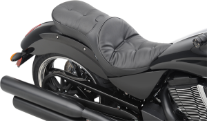 Ez Glide Ii Backrest Compatible Low-profile Leather Touring Seat Black