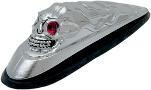 Skull Head Front Fender Ornament White, 1, nordicamoto.ro