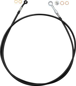 Ez Install Brake Line Black, Clear Pvc Coating 