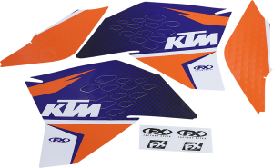 Evo Graphics Kit Blue, Orange, 1, nordicamoto.ro