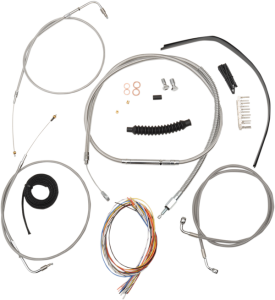 Complete Stainless Braided Handlebar Cable/brake Line Kit Silver, 3, nordicamoto.ro