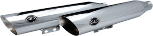 Slash-cut Slip-on Mufflers Chrome, 2, nordicamoto.ro