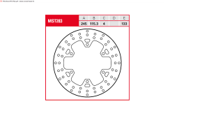 Brake Rotor Fixed Round Silver, 2, nordicamoto.ro