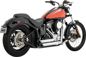 Shortshots Staggered Exhaust System Chrome, 2, nordicamoto.ro
