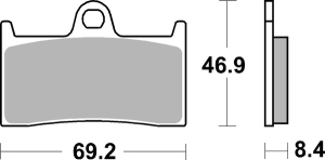 Ds Racing Dual Sintered Brake Pads, 2, nordicamoto.ro