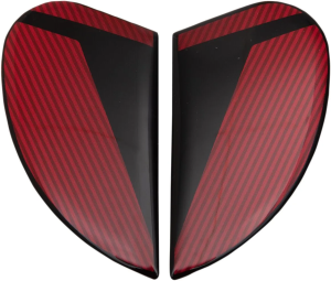 Icon Airform™ sisak oldalsó lemezei, fekete/piros, EGY MÉRET, 2, nordicamoto.ro