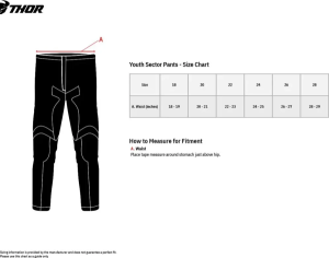 Pantaloni copii Thor Sector Minimal Red 24, 2, nordicamoto.ro