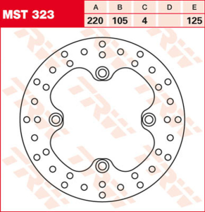 Round Fixed Brake Rotor 220-250mm Steel