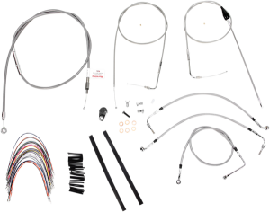 Complete Stainless Braided Handlebar Cable/brake Line Kit Silver, 1, nordicamoto.ro