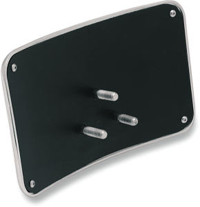 Small Radius Three-bolt Style License Plate Mount Assembly Chrome, 2, nordicamoto.ro