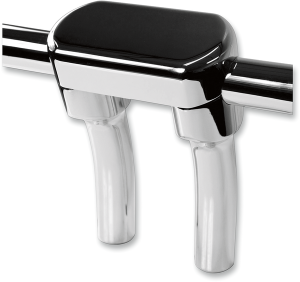 Hefty Handlebar Riser & Top Clamp Kit Silver