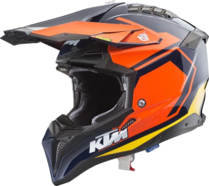 KTM Aviator 3 sisak, kék/narancssárga