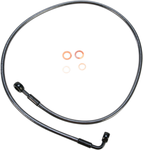 E-z Align Dot Braided Single Disc Front Brake Line Black, Black Pearl, 3, nordicamoto.ro