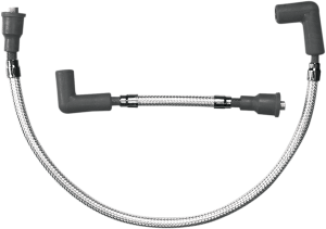 Braided Spark Plug Wire Chrome, Silver, 1, nordicamoto.ro