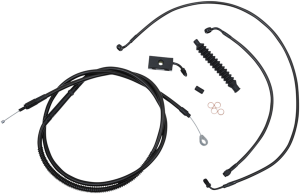 Standard Midnight Braided Handlebar Cable/brake Line Kit Black, 1, nordicamoto.ro