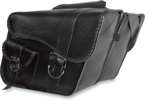 Ranger Braided Super Slant Saddlebags Black