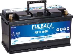 Fulbat 12,8 V-os, 100 Ah-s LiFePO4 akkumulátor, nordicamoto.ro