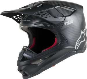 Supertech M10 Solid Mx Helmet Black, White, Gloss 