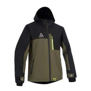 Geci motoros szán, AMOQ Dynamic Jacket hőszigetelt kabát, fekete/katonai zöld/Hivis, XS, nordicamoto.ro