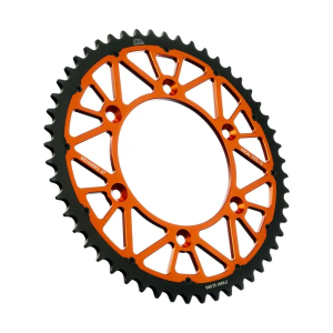 JT SPROCKETS Twinstar acél-alumínium hibrid lánckerék, fekete, narancssárga , nordicamoto.ro