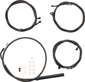 Standard Midnight Braided Handlebar Cable/brake Line Kit Black, 2, nordicamoto.ro
