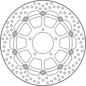 Halo sorozatú úszó rotor, fekete, rozsdamentes acél, 1, nordicamoto.ro