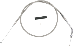 Stainless Braided Throttle Cable Silver
