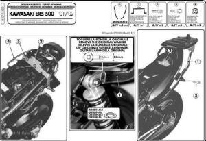Kappa főváz a KAWASAKI ER5 500 '01–'07-es modellhez