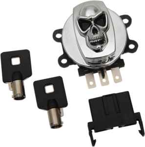 Skull Ignition Switch Chrome, 1, nordicamoto.ro