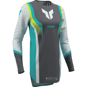 Thor Sportmode Velocity női póló, szürke/kék, XL, 1, nordicamoto.ro