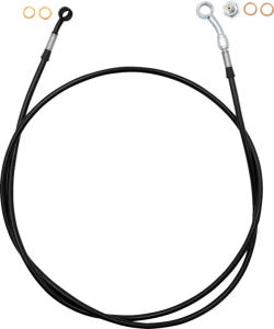 Ez Install Brake Line Black, Clear Pvc Coating 