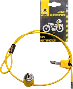 Multifunction Cable Lock Yellow, 2, nordicamoto.ro
