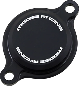 MOOSE RACING Machined Oil Filter Cover Black, 1, nordicamoto.ro