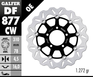 Wave® Brake Rotor Black, Silver, 1, nordicamoto.ro