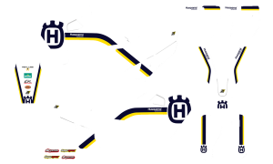 Graphic Kit Retro Yellow, White, Blue