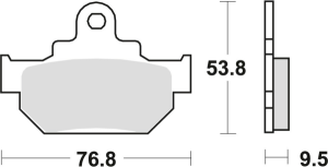 TRW Organic első fékbetétek a HONDA MBX 125 '84-es, a SUZUKI RM 250 '86-os, a DR 600 '85–'89-es és a DR 650 '90–'91-es modellekhez, nordicamoto.ro