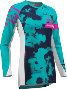 Tricou Dama Thor Launchmode Bleach Alb/Albastru M, 1, nordicamoto.ro