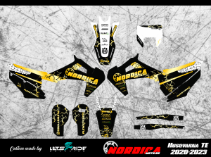 Matricák, NordicaMoto Husqvarna TE 20–23 matricakészlet, nordicamoto.ro
