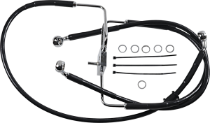 Extended Length Stainless Steel Brake Line Black, Vinyl Coated Oversize [+254 mm (10'')], 1, nordicamoto.ro