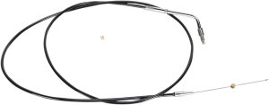 Black Vinyl Braided Handlebar Throttle Cable Black 38 cm - 43 cm (15' - 17'), 2, nordicamoto.ro