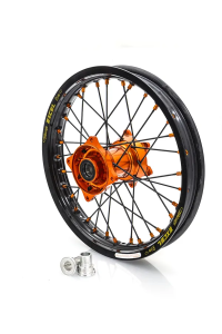 Elite Mx-en kerék, fekete küllők, fekete, narancssárga kerékagy, 1, nordicamoto.ro