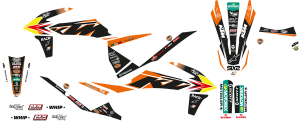 Trophy Graphic Kit With Seat Cover Yellow, Orange, Black, 2, nordicamoto.ro